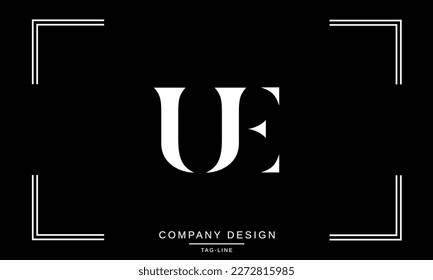 EU, UE, Abstract Letters Logo Monogram