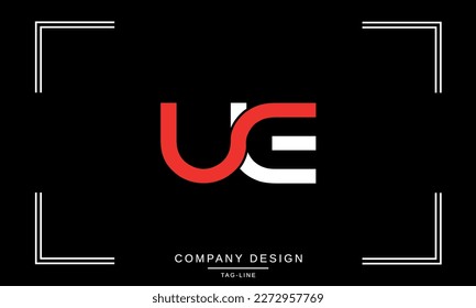 EU, UE, Abstract Letters Logo Monogram