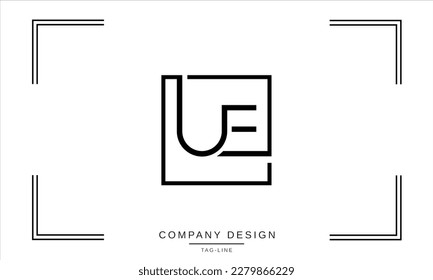 EU, UE, Abstract Letters Logo Monogram