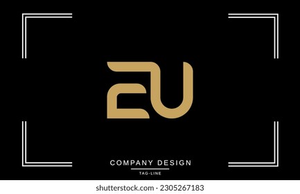 EU, UE, Abstract Letters Logo Monogram