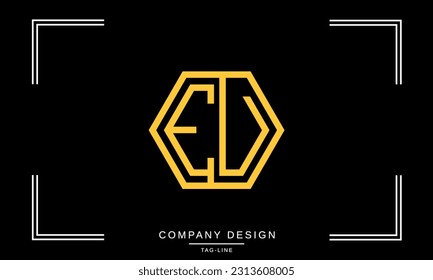 EU, UE, Abstract Letters Logo Monogram