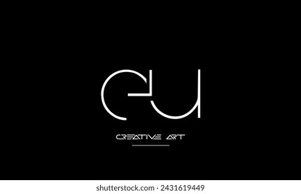 EU, UE, E, U abstract letters logo monogram