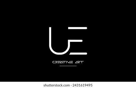 EU, UE, E, U Abstrakte Buchstaben Logo-Monogramm