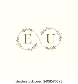 EU wedding infinity in elegant monogram with high quality professional design that will print well