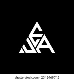 Diseño creativo del logotipo de la carta de la EUA con gráfico vectorial, logotipo sencillo y moderno de la EUA. Diseño de alfabetos lujosos de la EUA  