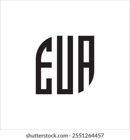 EUA letter logo ontwerp met witte achtergrond in illustrator, vector logo modern alfabet lettertype