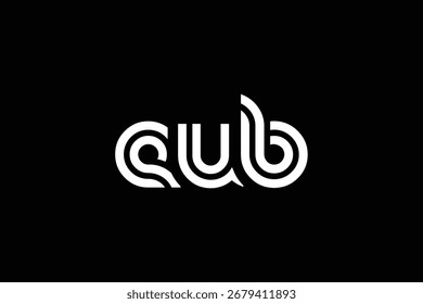 EUB Creative Diseño de Logo de Letra Moderna Única. Diseño elegante del logotipo del monograma con los Elementos decorativos y la tipografía