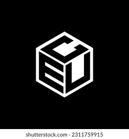 EUC letter logo design in illustration. Vector logo, calligraphy designs for logo, Poster, Invitation, etc.