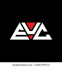 EUC triangle letter logo design with triangle shape. EUC triangle logo design monogram. EUC triangle vector logo template with red color. EUC triangular logo Simple, Elegant, and Luxurious design.