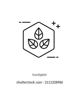 eucalyptol icon. Outline style icon design isolated on white background