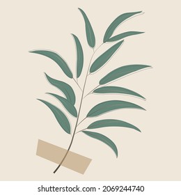 Eukalyptus-Zweigstelle. Vectorgrafik.Design-Element