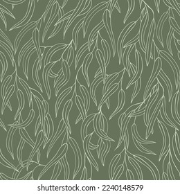 Eucalyptus branches with leaves seamless vector pattern, texture