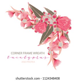 Eucalyptus corner frame wreath