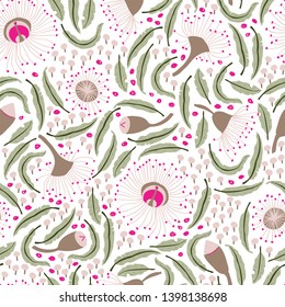 Eucalyptus Flora vector Seamless Pattern