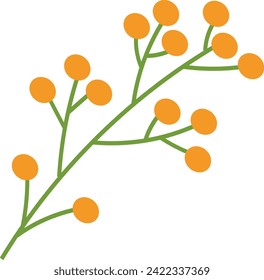 eucalyptus flower flat icon cute flowers
