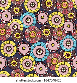 Eucalyptus flower pattern. Bright vector background. For fabric, wrapping paper, prints, textile, print