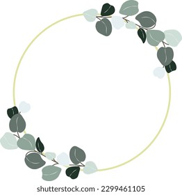  Ilustración del vector de oro del marco Eucalyptus 