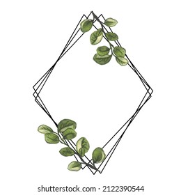 Eukalyptus-Rahmen für Hochzeitskarte und Einladung 