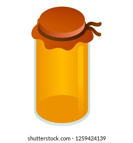 Eucalyptus honey jar icon. Isometric of eucalyptus honey jar vector icon for web design isolated on white background