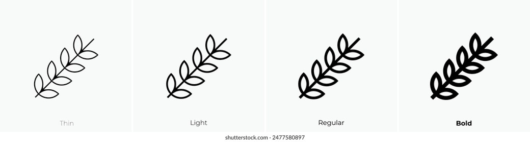 eucalyptus icon. Thin, Light Regular And Bold style design isolated on white background