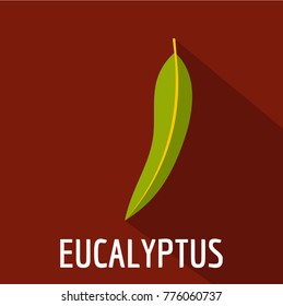 Eucalyptus leaf icon. Flat illustration of eucalyptus leaf vector icon for web