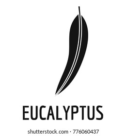 Eucalyptus leaf icon. Simple illustration of eucalyptus leaf vector icon for web