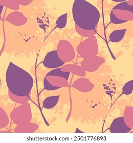 Eucalyptus Leaf Seamless Pattern. Floral botanical flower. Flower evergreen wedding decoration. Botanical wreath branch and buds. Garden seamless pattern bouquet