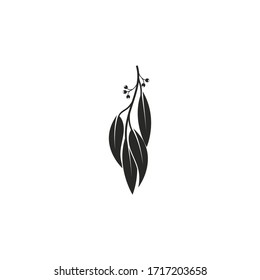Eucalyptus lässt Logo-Vektorillustration-Design-Illustration