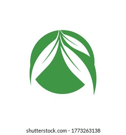 Eucalyptus leaves logo vector template design illustration