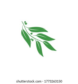 Eucalyptus Leaves Logo Vector Template Design Stock Vector (Royalty ...