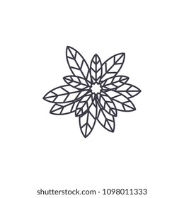 Eucalyptus line icon concept. Eucalyptus flat vector sign, symbol, illustration.