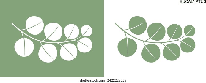 Eucalyptus logo. Isolated eucalyptus on white background