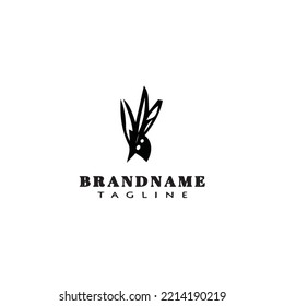 eucalyptus plant logo icon design template black modern isolated vector illustration