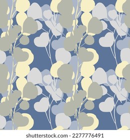 Eucalyptus seamless pattern. Floral botanical flower. Vector elegant floral background for fabric, print, cover, banner, invitation, wrapping, wall art.