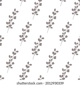 Eucalyptus seamless pattern. Good for banner, poster, flyer, greeting card, web design, print design. Vector illustration.