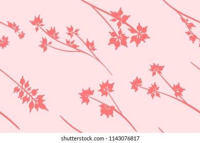 Eucalyptus Seamless Pattern. Summer Background in Pastel Color Design. Vector Branches with Leaves. Beautiful Floral Elements. Tropical Palm. Eucalyptus Seamless Pattern for Fabric, Wrapping, Print.