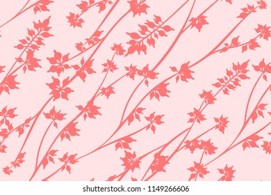 Eucalyptus Seamless Pattern. Summer Background in Pastel Color Design. Vector Branches with Leaves. Beautiful Floral Elements. Tropical Palm. Eucalyptus Seamless Pattern for Fabric, Wrapping, Print.