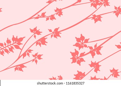 Eucalyptus Seamless Pattern. Summer Background in Pastel Color Design. Vector Branches with Leaves. Beautiful Floral Elements. Tropical Palm. Eucalyptus Seamless Pattern for Fabric, Wrapping, Print.