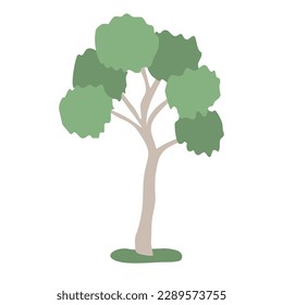 Eucalyptus tree icon flat style vector illustration