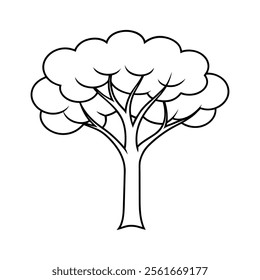 Eucalyptus tree vector icon design on a white background