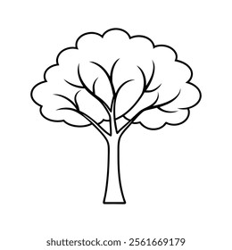 Eucalyptus tree vector icon design on a white background