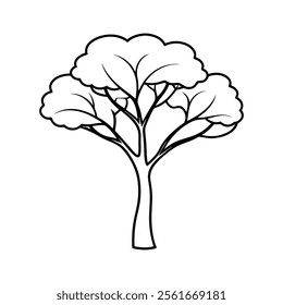Eucalyptus tree vector icon design on a white background