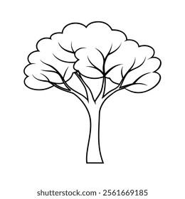 Eucalyptus tree vector icon design on a white background