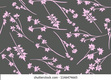 Eucalyptus Vector. Colorful Seamless Pattern with Vector Leaves, Branches and Floral Elements. Elegant Background for Wedding Design, Fabric, Textile, Dress. Eucalyptus Vector in Pastel Color Design.