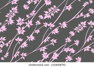 Eucalyptus Vector. Colorful Seamless Pattern with Vector Leaves, Branches and Floral Elements. Elegant Background for Wedding Design, Fabric, Textile, Dress. Eucalyptus Vector in Pastel Color Design.