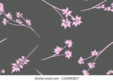 Eucalyptus Vector. Colorful Seamless Pattern with Vector Leaves, Branches and Floral Elements. Elegant Background for Wedding Design, Fabric, Textile, Dress. Eucalyptus Vector in Pastel Color Design.