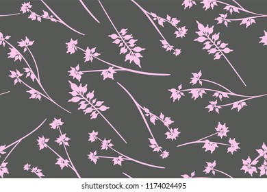 Eucalyptus Vector. Colorful Seamless Pattern with Vector Leaves, Branches and Floral Elements. Elegant Background for Wedding Design, Fabric, Textile, Dress. Eucalyptus Vector in Pastel Color Design.