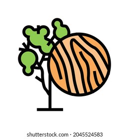 eucalyptus wood color icon vector. eucalyptus wood sign. isolated symbol illustration