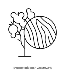 eucalyptus wood line icon vector. eucalyptus wood sign. isolated contour symbol black illustration