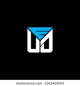 Logo de la carta EUD diseño creativo con gráfico vectorial, logotipo EUD simple y moderno. Diseño de alfabetos lujosos EUD  